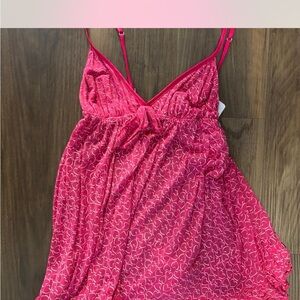 Pink Heart Patterned Women's Sleepwear